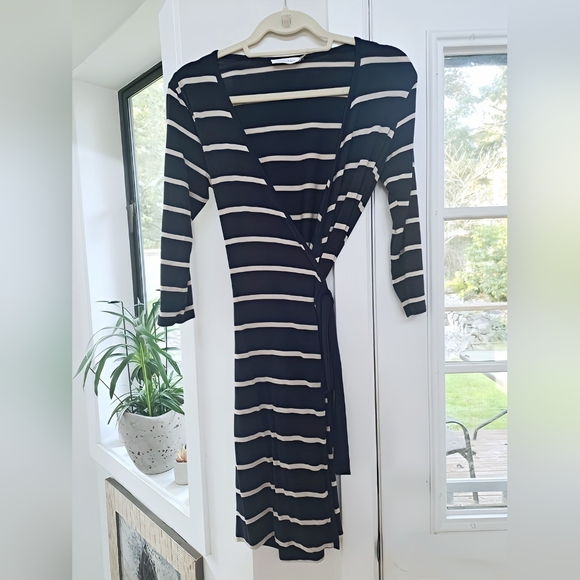 Calvin Klein Faux Wrap Dress in Jersey Knit - Picture 3 of 3